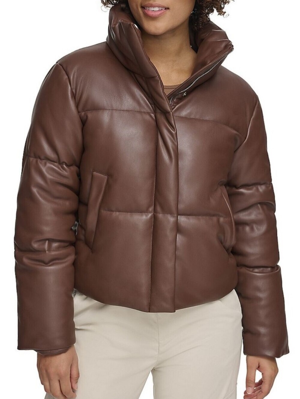 Brown Puffer Jacket Size Large